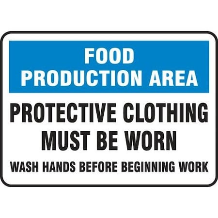 SAFETY SIGNS FOOD PRODUCTION AREA  MFSY559XL